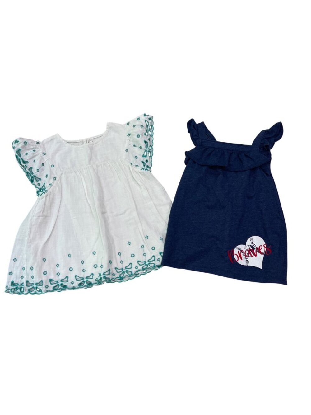 Cat & Jack Atlanta Braves Tank and Lightweight Blouse Set of 2 Girls Size 7/8